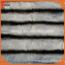 Dyed rex rabbit fur in chinchilla design